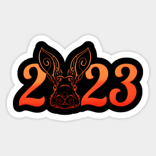 Ornament Rabbit 2023 Happy Chinese New Year Sticker